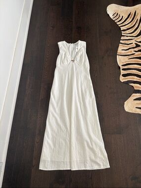Abercrombie & Fitch White Linen Maxi Dress
